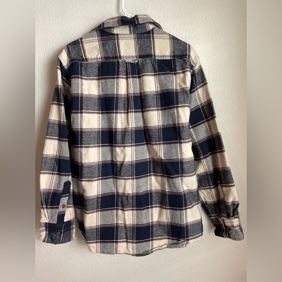 Jachs Heritage Flannel Mens Shirt in Blue and Cream size L - Picture 2 of 7